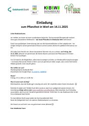Einladung Pflanzfest Werl