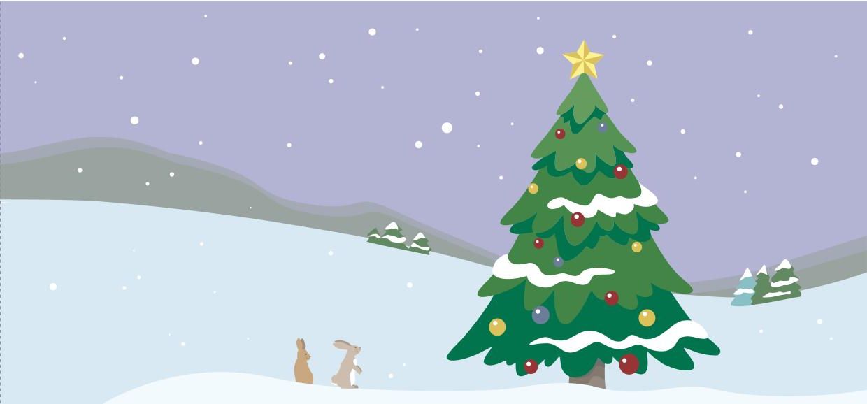 Weihnachtskarte Waldesglück